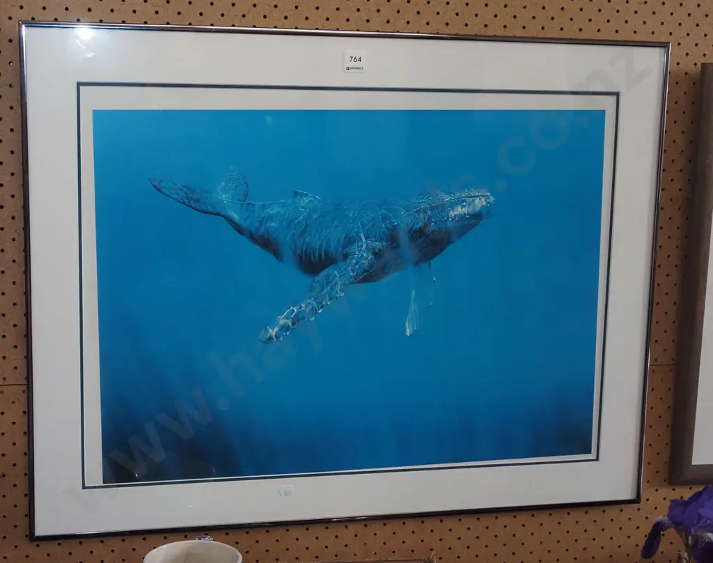 framed whale print - not square in frame Image 1++