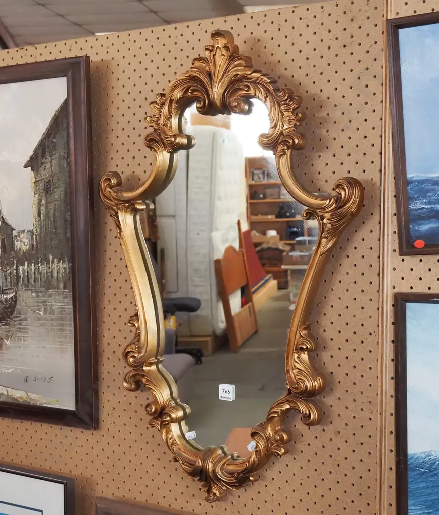 ornate gilt framed mirror H750 Image 1++