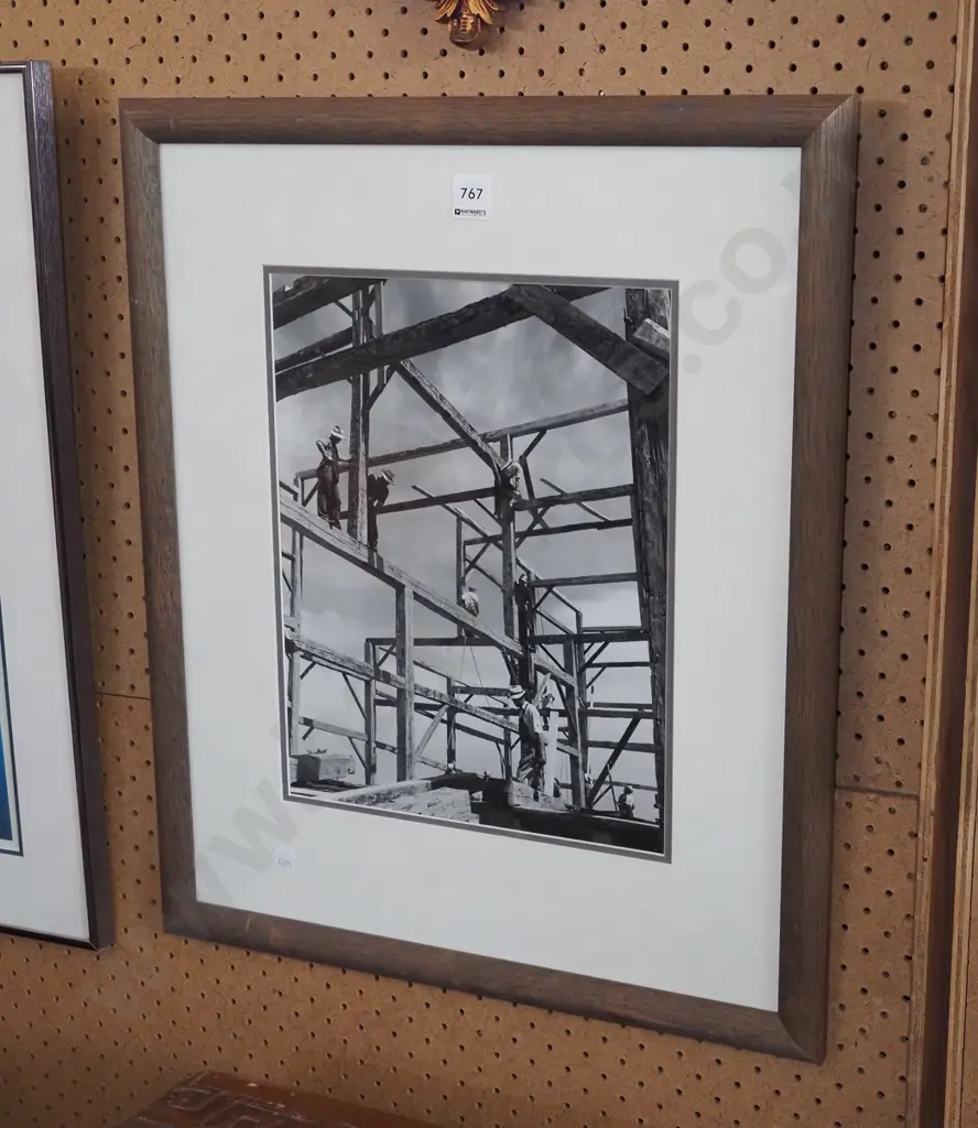 framed print - barn raising Image 1++