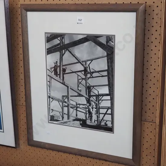 framed print - barn raising