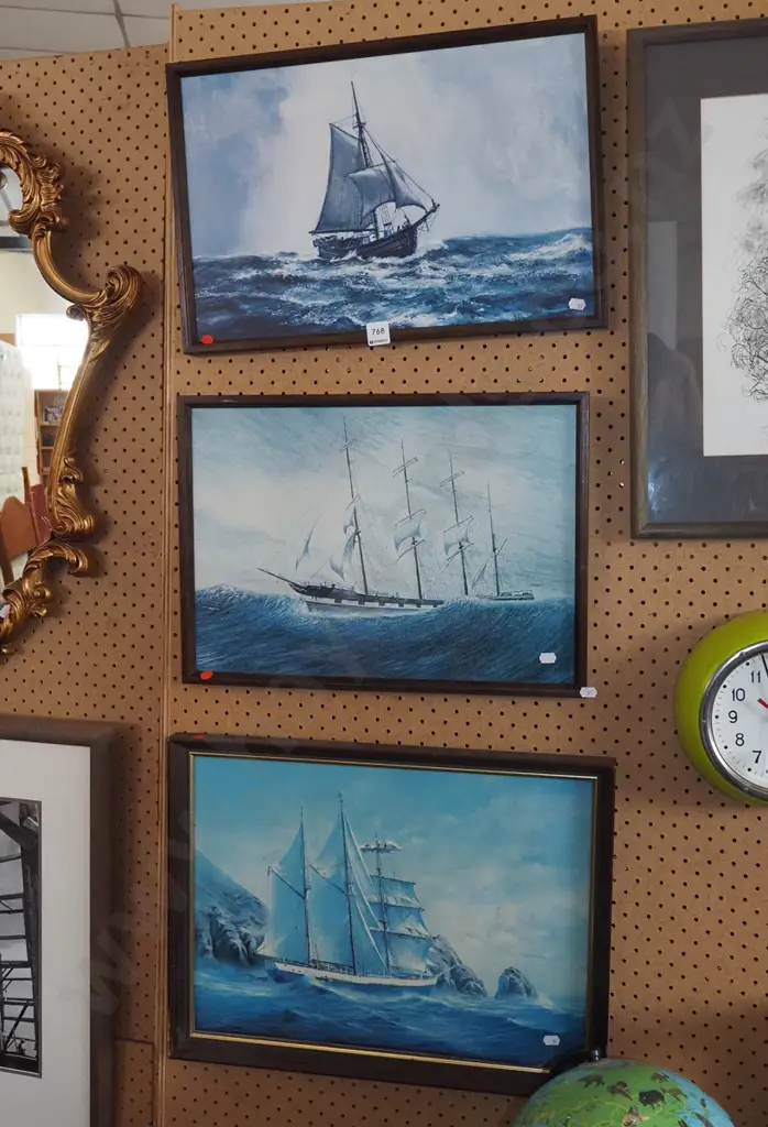 3x maritime prints - red dots Image 1++