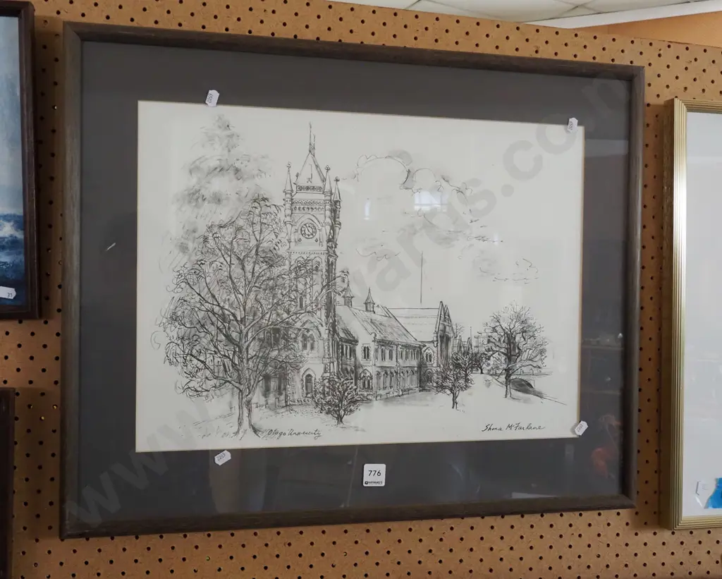 framed Shona McFarlane print - clock tower Image 1++