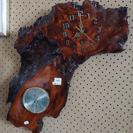 swamp kauri barometer wall clock