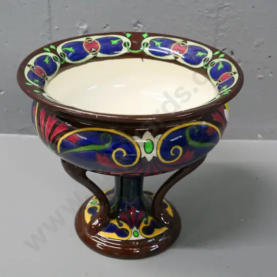 Shelley art nouveau comport - minor staining to interior H-180 Diameter 200