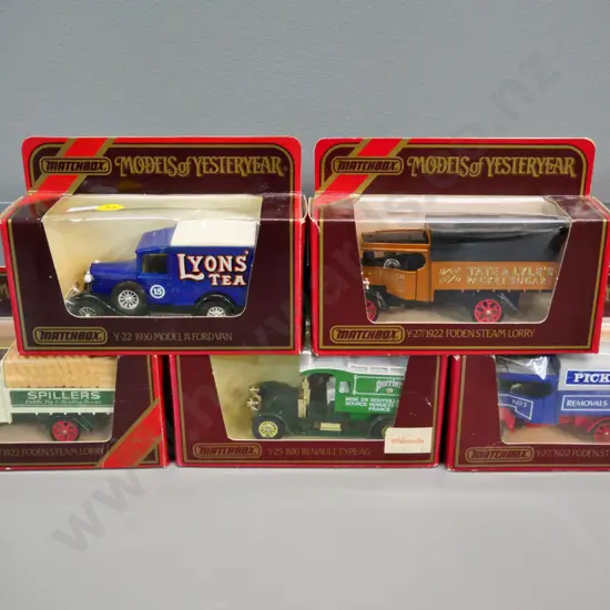 5 boxed Matchbox Models of Yesteryear die-cast vehicles - delivery vans