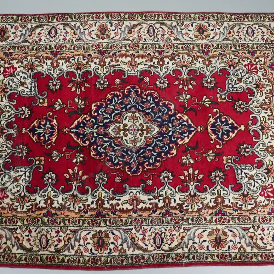 hand-knotted Iranian Tabrize woolen floor rung L-2010 W-1400