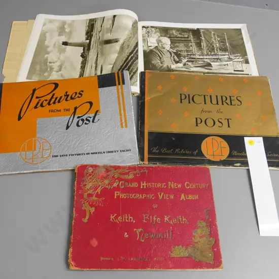 3 booklets Pictures from the Liverpool Daily Post 1936-37-38, and book of 1901 photographs of Scotland