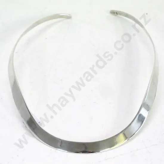 silver choker style necklace