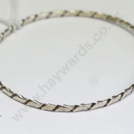 silver bangle stamped 925