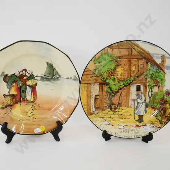 2 Royal Doulton plates - Gaffers D-260 and Breton fisherfolk