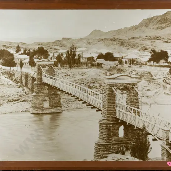 framed reproduction photograph - old Alexandra Bridge H-390 W-520