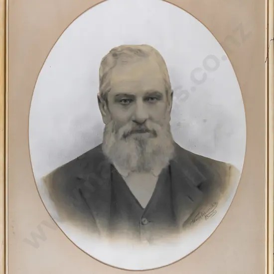 framed hand coloured photograph - Wrigglesworth & Binns - portrait H-360 W-290