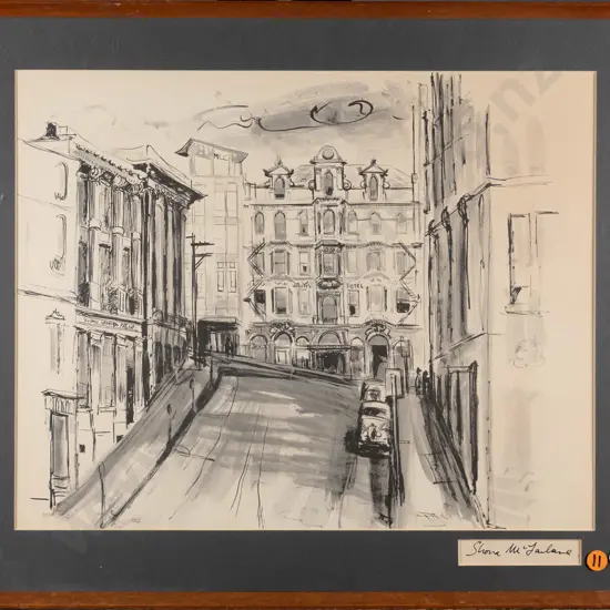 framed Shona McFarlane print - Wains Hotel H-300 W-400