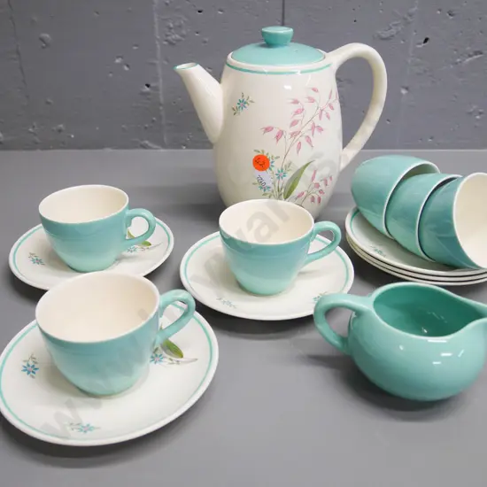 retro Crown Ducal coffee set including coffee pot - no sugar