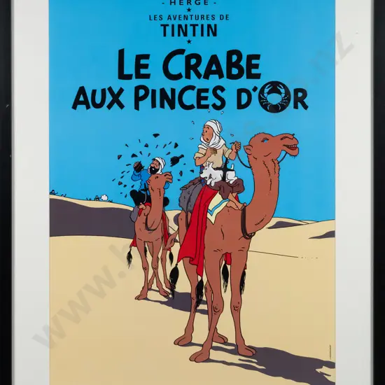 framed poster - Les Adventures de Tintin - Le Crabe aux Pinces D'Or H-695 W-495