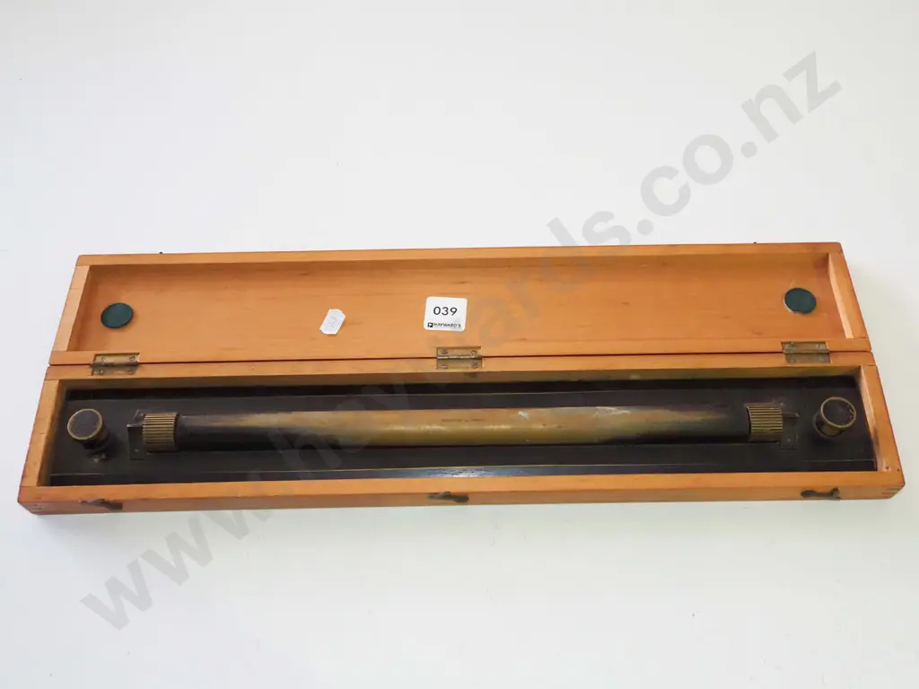 wood cased brass vintage parallel ruler Image 1++