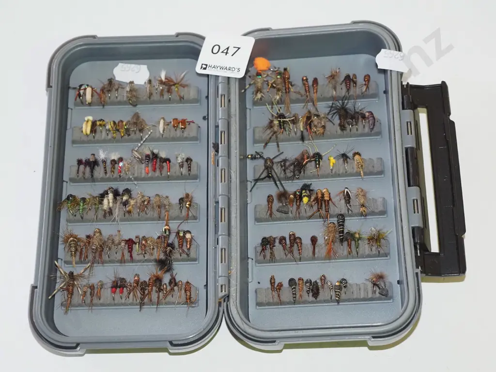 container of fly fishing flies Image 1++