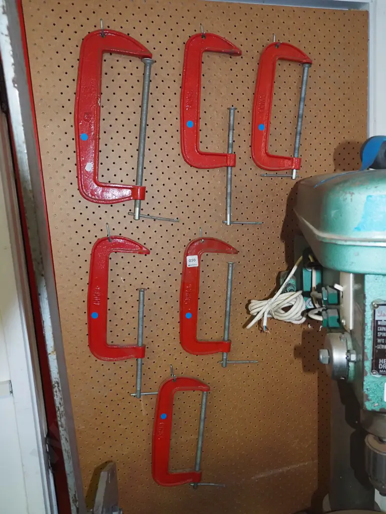 6x G clamps - blue dots Image 1++