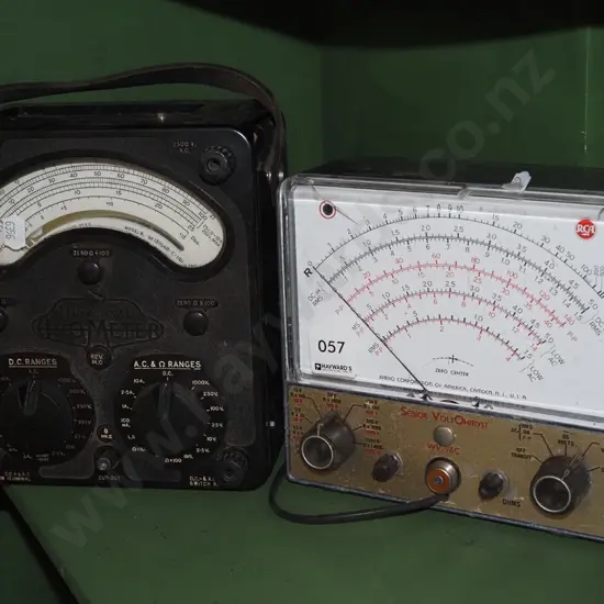2x vintage volt meters