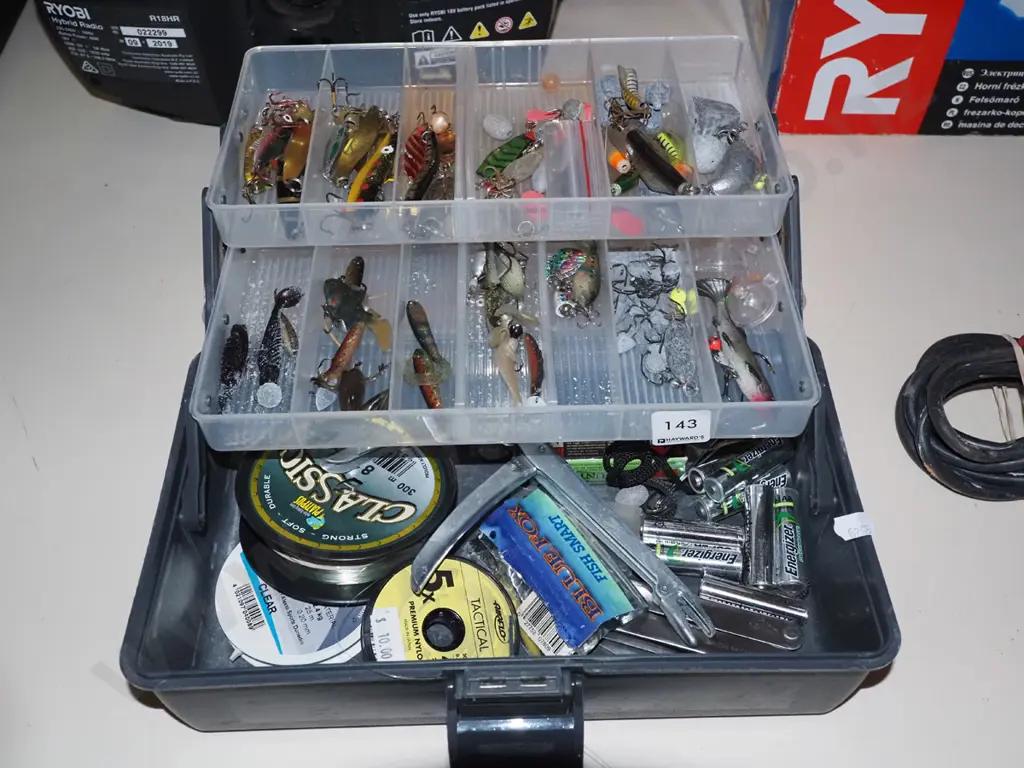 fishing tackle box and contents Image 1++