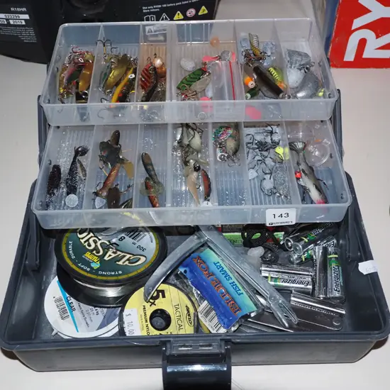 fishing tackle box and contents