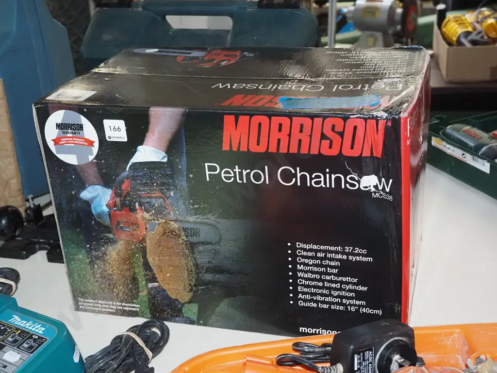 boxed as  new Morrison petrol chainsaw Image 1++