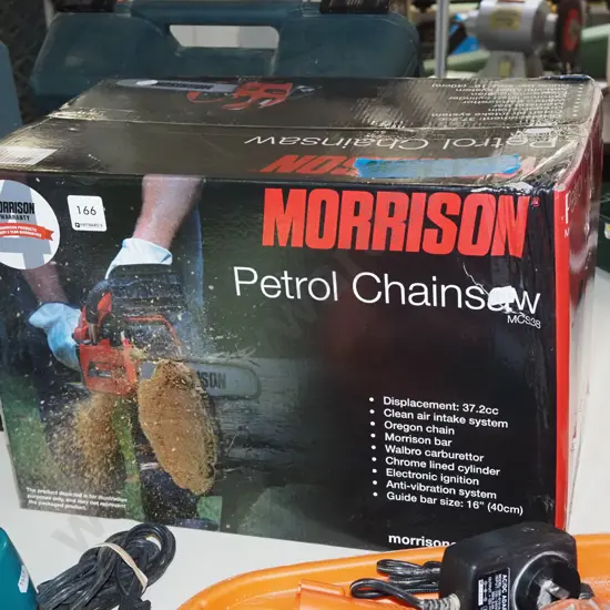 boxed as  new Morrison petrol chainsaw