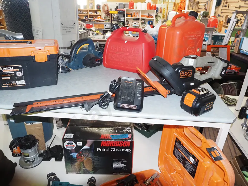 Black & Decker battery powered hedge trimmers - battery in office Image 1++