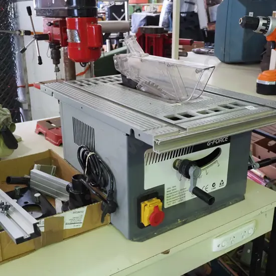 G-Force 1600w table saw and accessories