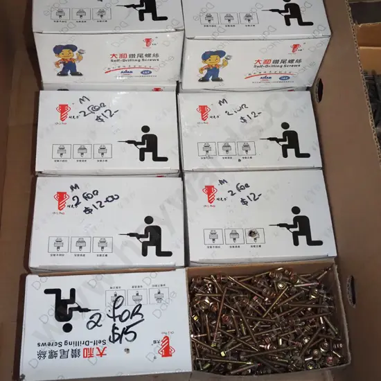 box; self tapping screws