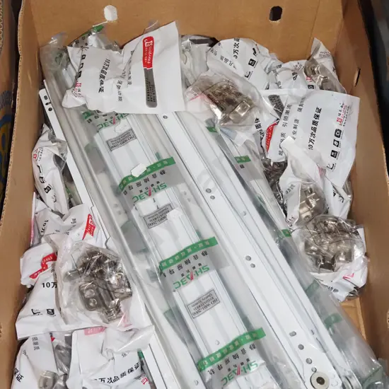 box; drawer sliders, cupboard hinges