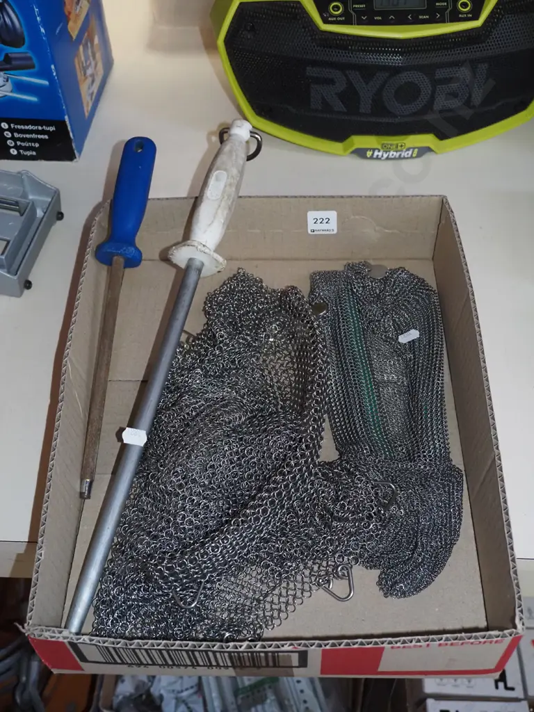 butcher's steels, gloves, mesh Image 1++