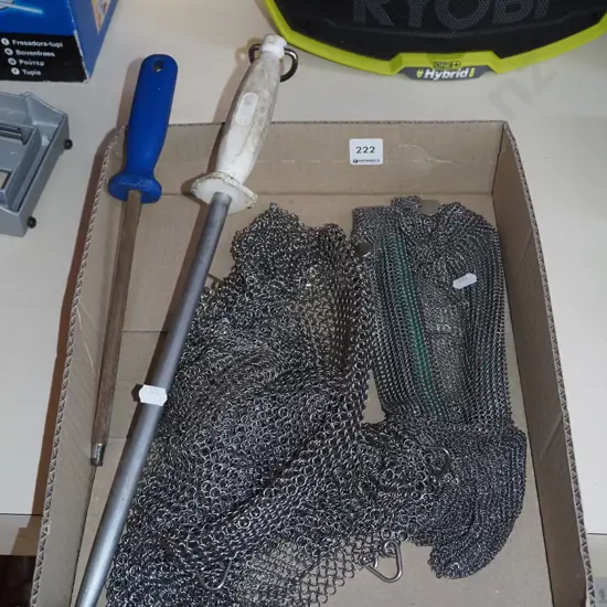 butcher's steels, gloves, mesh