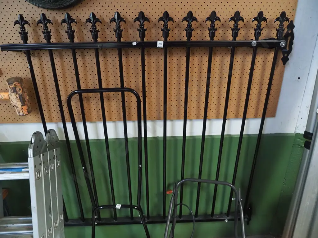 black alloy gate with bolt and hinges H1200 W1240 Image 1++
