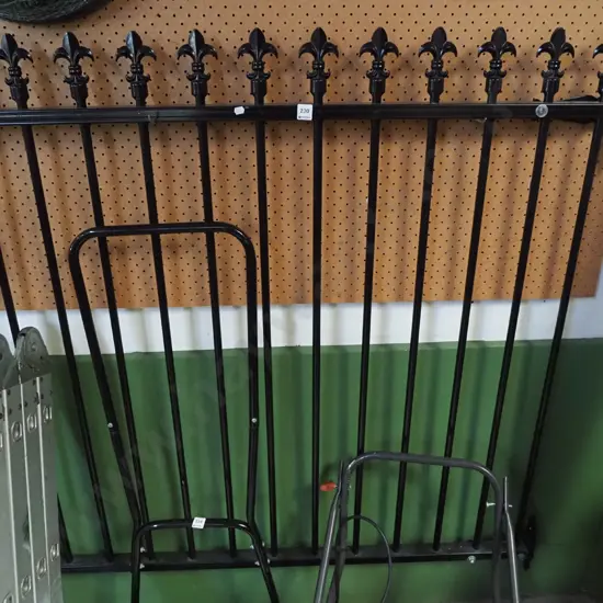 black alloy gate with bolt and hinges H1200 W1240
