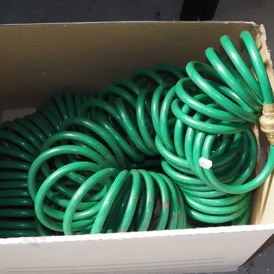 3x plastic coiling garden hose
