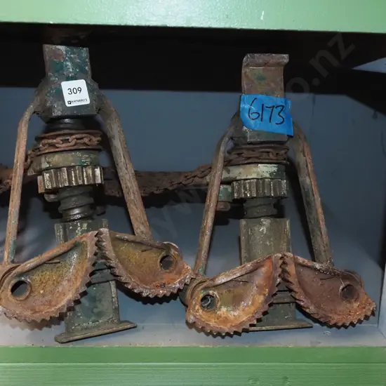 pair of t & g floor clamps