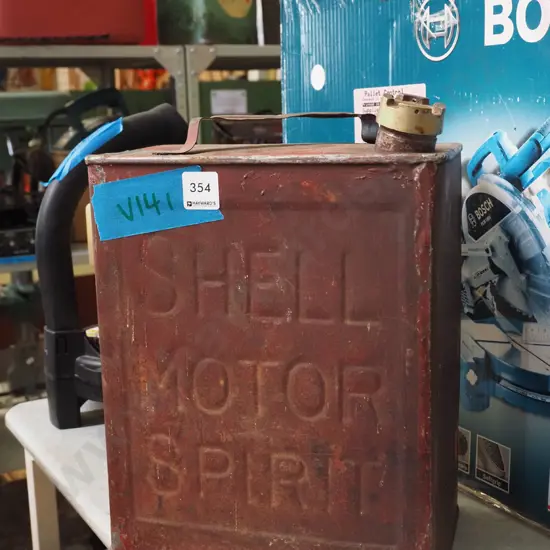 Shell motor spirit vintage tin