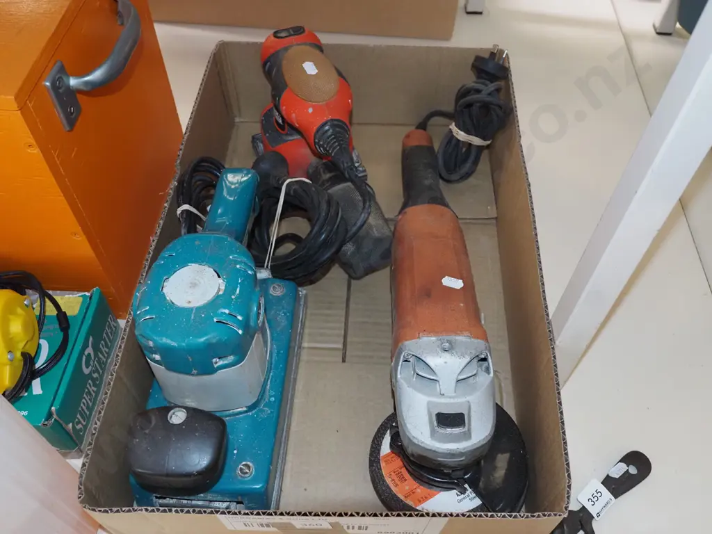 box; orbital sanders, grinder Image 1++