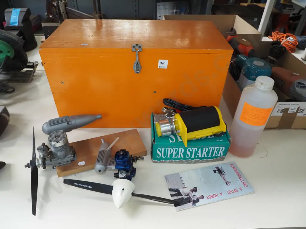 model plane engines, homemade box power panel, super starting, glow fuel Image 1++