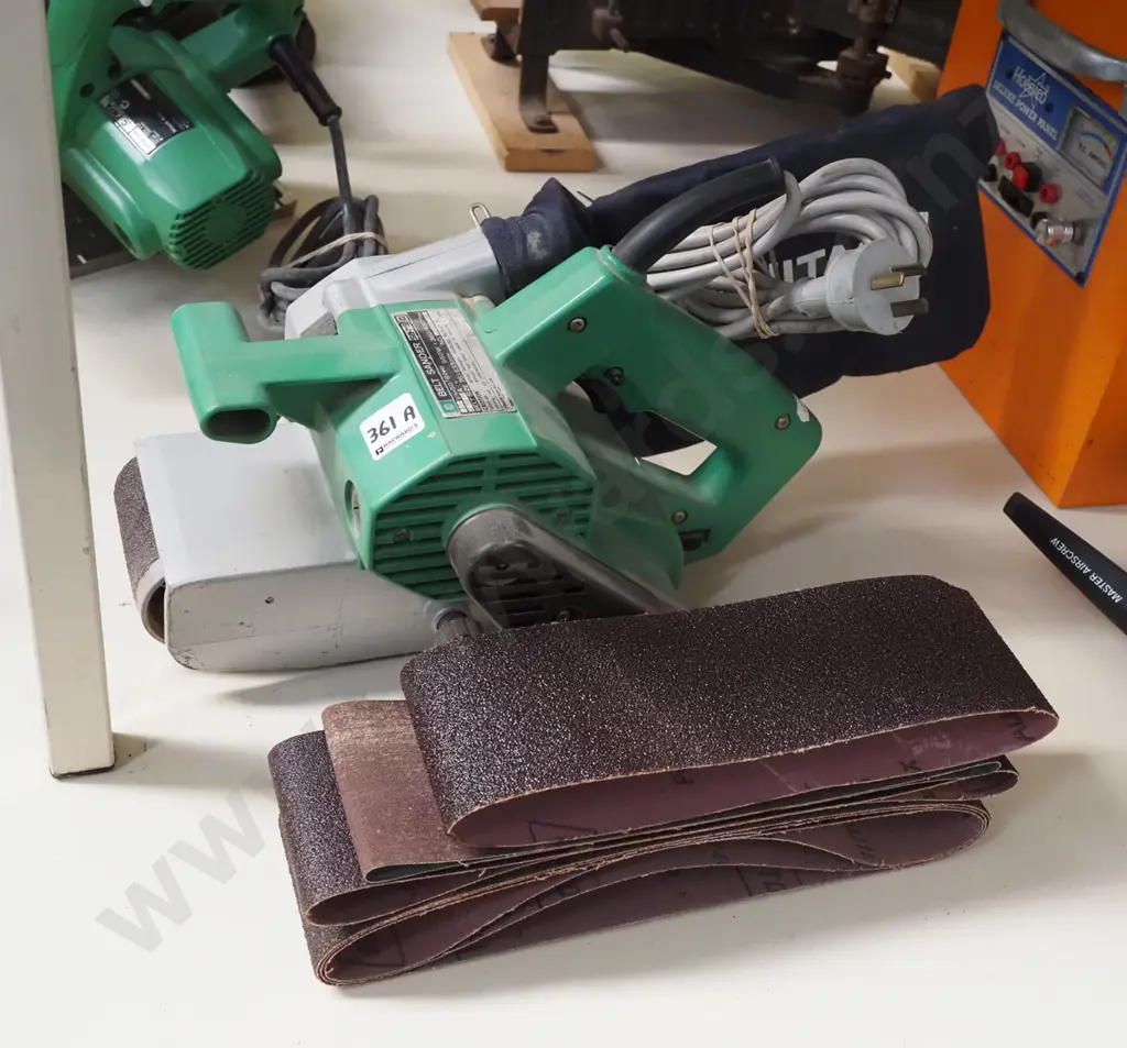 Hitachi belt sander and sanding belts Image 1++