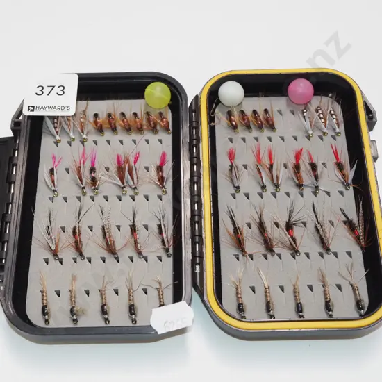 cased fly fishing lures