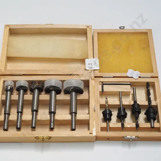 2x boxed set of woodworker's drill bits