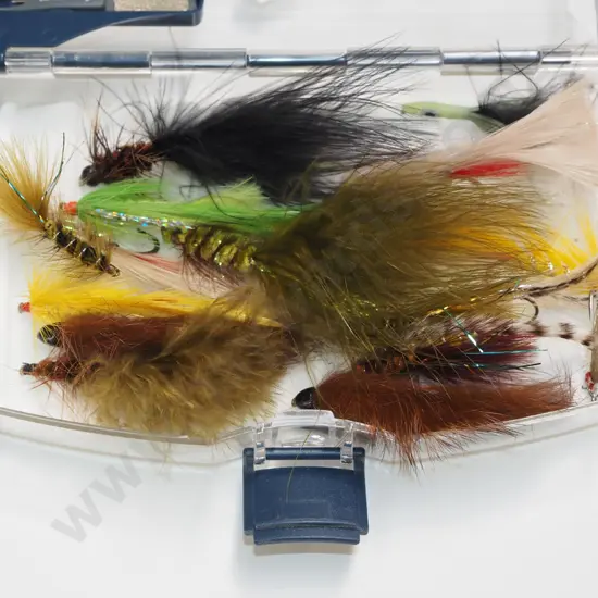 cased fly fishing lures