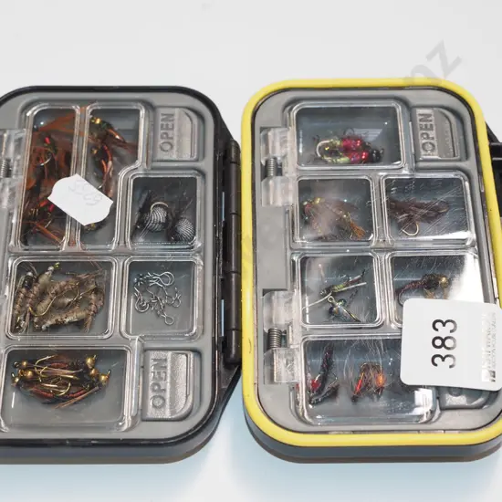 cased fly fishing lures