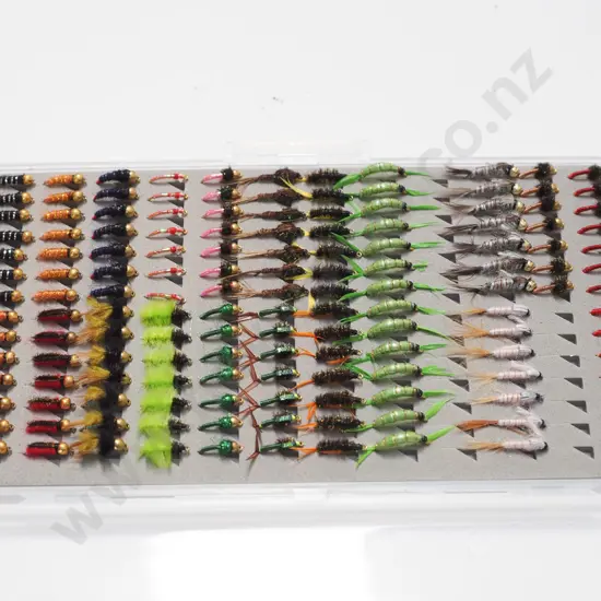 cased fly fishing lures