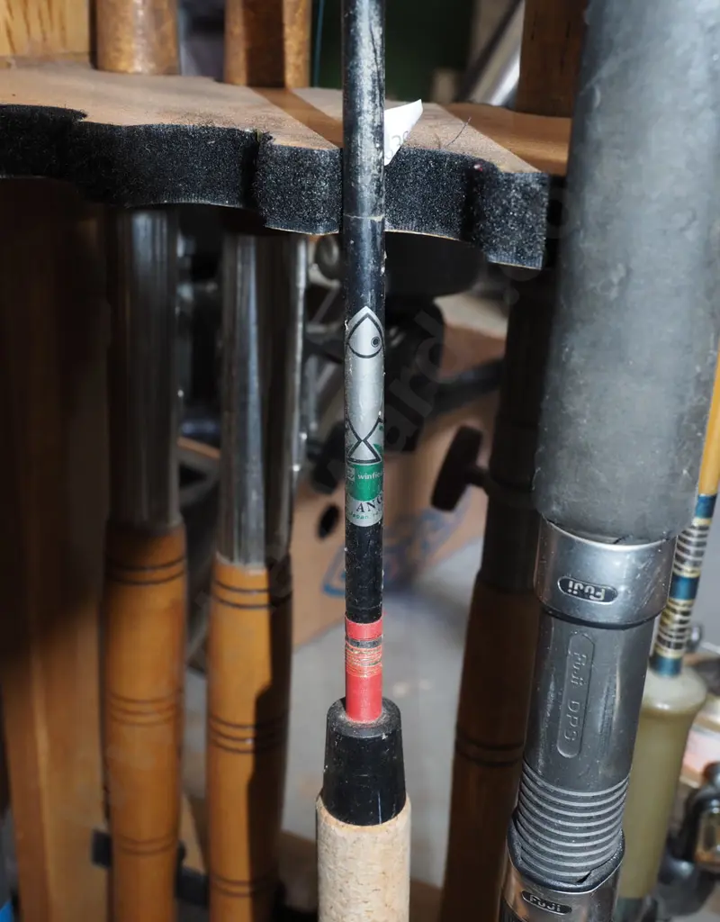 2x fishing rods - yellow dots Image 1++