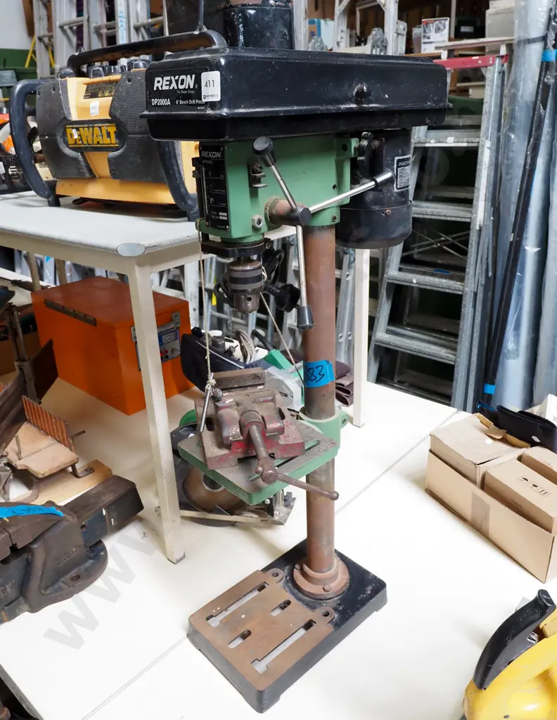 Rexon 8" bench drill press with engineer's vice Image 1++
