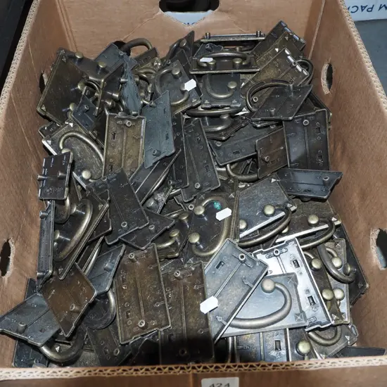box of numerous drawer handles