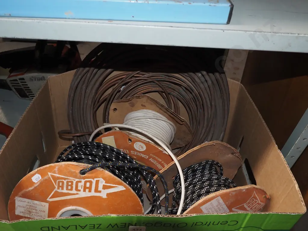 box; copper pipe, various electric cables Image 1++